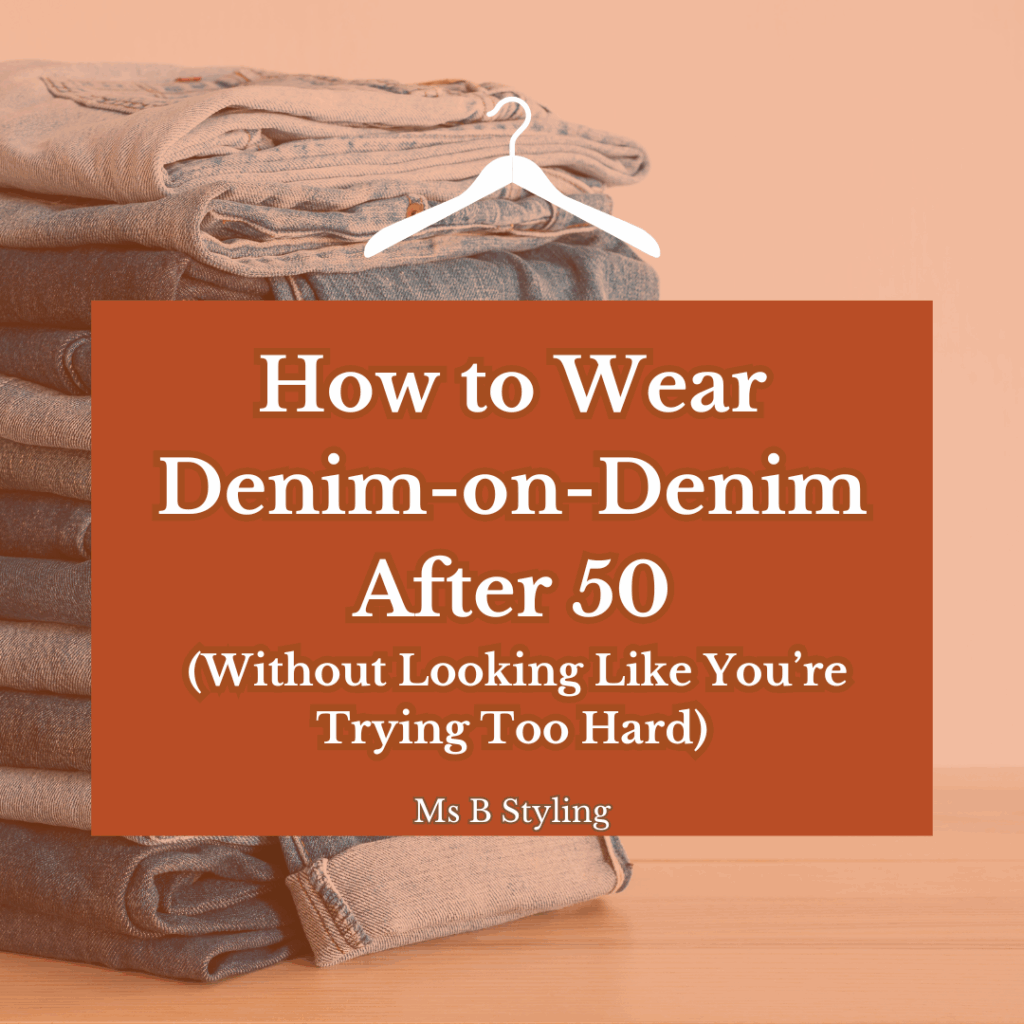 How To Wear Denim-on-Denim After 50-Cindy Blakely at MsBStyling.com