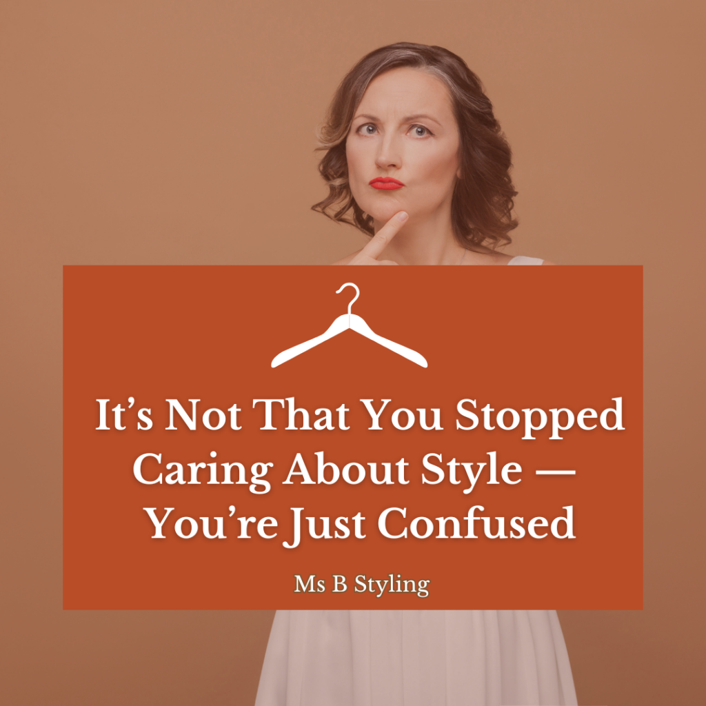 Woman confused about what to wear