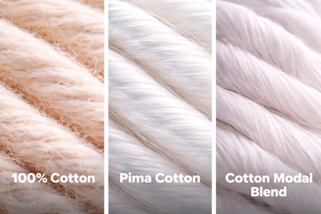 images of cotton, Pima Cotton and Cotton Modal Blend
